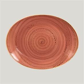 Овальная тарелка RAK Porcelain Twirl Coral 36*27 см 1796