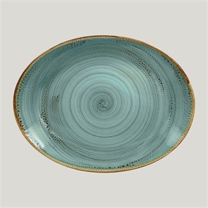 Овальная тарелка RAK Porcelain Twirl Lagoon 36*27 см 1797