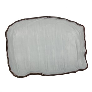 Блюдо/салатник 450мл, 26*20cм, h=4.3cм,серия "White Matt Taiga"  P.L. 16606