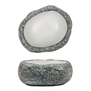 Блюдо/салатник 600мл.22,5*18,5cм, h=9,5cм,серия "White Matt Taiga"  P.L. 16615