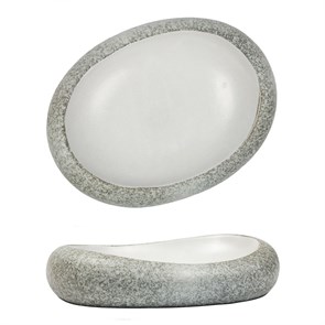Блюдо/салатник, 300мл,26*20cм, h=6cм, серия "White Matt Taiga"  P.L. 16617