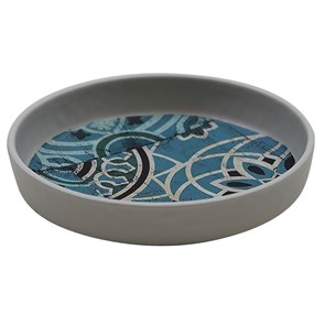 Блюдо,поднос меламиновый 12.3*2.6см, Damask Blue,  P.L. 17726