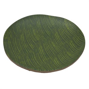 Блюдо,поднос меламиновый 26*26*3.5см  ,Green Banana Leaf,P.L. 17747
