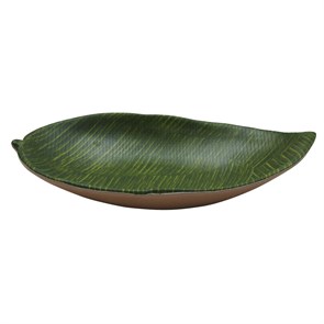 Блюдо,поднос меламиновый 31.5*19см, h=5см  P.L. Green Banana Leaf 17753