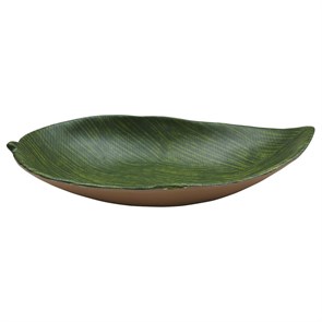 Блюдо,поднос меламиновый 37.8*22.9см, h=7см  P.L. Green Banana Leaf 17754
