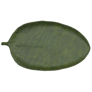 Блюдо,поднос меламиновый 53.5*29см, h=3см  P.L. Green Banana Leaf 17757