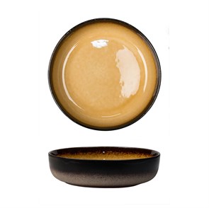 Салатник d=24,5*h 6,3 см,каменная керамика,серия "2022 Spider Silk-Yellow"  P.L. 21094