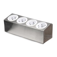 Подставка для столовых приборов (нержавейка) +пластик. стакан 4 отд., 51*15,6см, P.L. Proff Cuisine 92000118