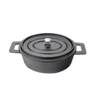 Кастрюля порционная с крышкой овальная 17*11 см, 500 мл, чугун, P.L. Proff Cuisine 81200028