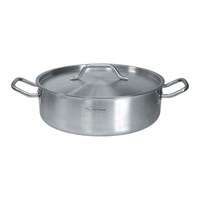 Кастрюля низкая с крышкой 5 л, 24*11 см, индукция, сталь, P.L. Proff Cuisine 91000002