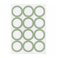 Этикетка бумажная самоклеящаяся белая, d 6,4 см, 12 наклеек на листе А4, 100 л/уп, Garcia de Pou 81210685