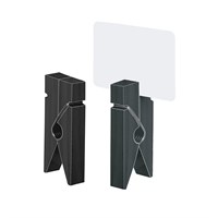 Прищепка-держатель таблички, 1,3*3,8*8,3 см, черная, дерево,(1упаковка=12 шт) GP 81210573