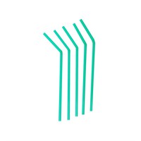 Трубочки для коктейля со сгибом зеленые, 21 см, d 5 мм, 1000 шт 81006400