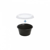 Соусник с крышкой одноразовый 60 мл, 6,2 см, черный РР, (50 шт) Garcia de PouИспания 81211200
