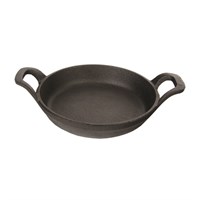 Сковорода порционная круглая с ручками, 14 см, чугун + подставка из фанеры, P.L. Proff Cuisine 81200021