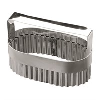 Высечка гофрированная для слоеного языка, с ручкой, 8*15 см, h 5 см, нержавейка, Россия 92100136