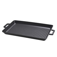 Сковорода-гриль с ручками прямоугольная 26*45 чугун LAVA 81249995