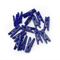 Прищепка-мини деревянная 3,5 см, синие , 50 шт 81212500
