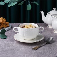 Бульонная пара 350 мл, фарфор, 