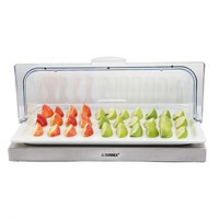 Поднос фарфоровый с пластиковой крышкой и емкостью для хладогена GN1/1, P.L. 81280497