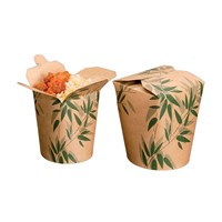 Коробка картонный Feel Green для лапши, 480 мл, d 8 см, h 9 см, СВЧ, 50 шт/уп, Garcia de Pou 81210126