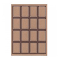 Этикетка бумажная самоклеящаяся крафт, 4,5*6,5 см, 16 наклеек на листе А4, 100 л/уп, Garcia de Pou 81210678