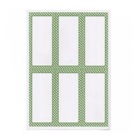 Этикетка бумажная самоклеящаяся белая, 6,2*13,5 см, 6 наклеек на листе А4, 100 л/уп, Garcia de Pou 81210681