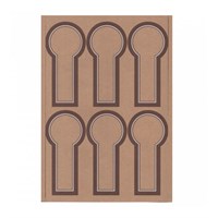 Этикетка бумажная самоклеящаяся крафт, 6*12,5 см, 6 наклеек на листе А4, 100 л/уп, Garcia de Pou 81210690