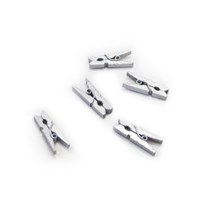 Прищепка-мини деревянная 2,5 см, серебро, 50 шт 81400333