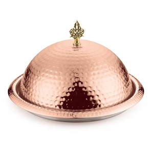Блюдо круглое с крышкой d=40 см, нержавейка, P.L. Proff Cuisine 21422