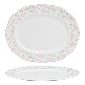 Блюдо овальное 34*27 cм,фарфор "NOBLE" серия "Retro Ritz-La Vie En Rose" 21843