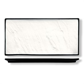 Блюдо 36*25,5 см с черным основанием, фарфор, P.L. Proff Cuisine 2728