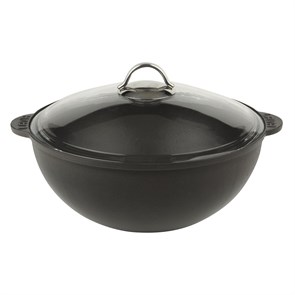 Казан d=30 см, 6,2  л, с стекл.крышкой  LAVA 22068