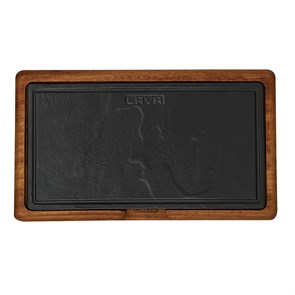 Блюдо прямоугольное 15,5*23,5см. чугун на д/подставке LAVA 22158