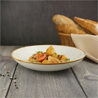 Тарелка,салатник 1,05 л, d=25см,  h=5 см, фарфор,серия 