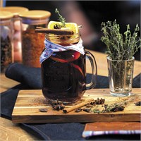 Банка с крышкой и ручкой для коктейлей 450 мл, стекло, P.L. Proff Cuisine 81200137