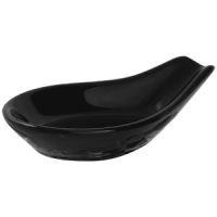 03171827 Подставка д/ложки «Кунстверк»; фарфор; H=27,L=92,B=60мм; черный A1883W13