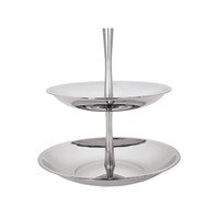 Этажерка, 2 яруса, h 32 см, d 32 см, нержавейка, P.L. - REG 95001182