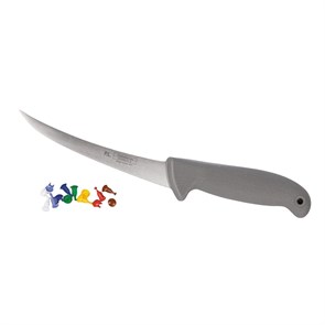 Нож обвалочный с цветными кнопками,15 см,серая пластиковая ручка, P.L. Proff Cuisine 23425