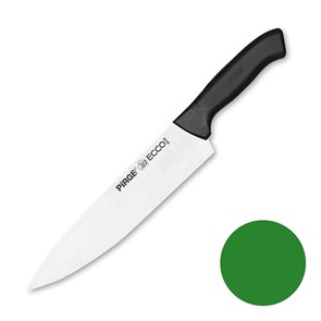 Нож поварской 23 см,зеленая ручка Pirge 23498