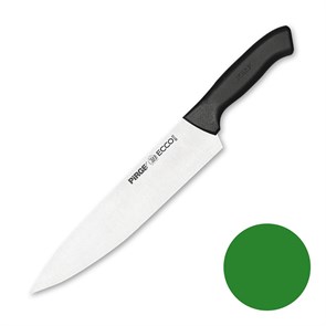 Нож поварской 25 см,зеленая ручка Pirge 23504