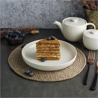 Тарелка c бортом 21,5см, h=3.5см, фарфор 