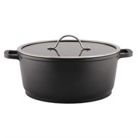 Кастрюля с крышкой (7л)28*12.5 см,индукция,ал. с антипригарным покрытием,литая  P.L. Proff Cuisine 81269885