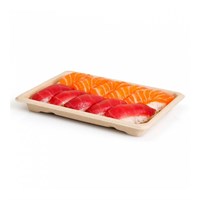 Коробка для суши Bionic 18,5*13*1,5 см, натуральный цвет, 50 шт, сахарный тростник, Garcia de Pou 81211196