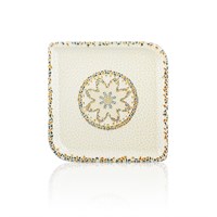 Тарелка квадратная 19*19 cм,фарфор,серия 