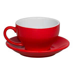 Чашка с блюдцем красная Barista (Бариста) 300 мл, P.L. Proff Cuisine 24711
