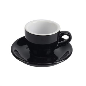 Чашка с блюдцем черная Barista (Бариста) 80 мл, P.L. Proff Cuisine 24712