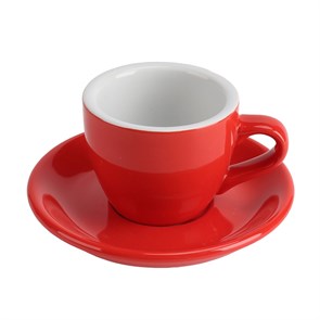 Чашка с блюдцем красная Barista (Бариста) 80 мл, P.L. Proff Cuisine 24713