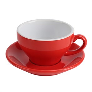 Чашка с блюдцем красная Barista (Бариста) 200 мл, P.L. Proff Cuisine 24716