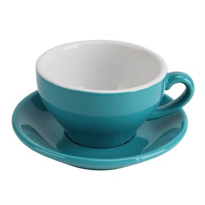 Чашка с блюдцем  Barista (Бариста) 200 мл,  бирюзовый цвет,P.L. Proff Cuisine 24717